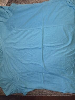Athletic Works Aqua Crew Neck Short Sleeve Tee